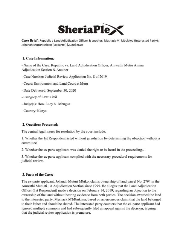 Republic-v-Land-Adjudication-Officer--another-Meshack-M’-Mbukiwa-Interested-Party--Johanah-Muturi-Mbiko-Ex-parte--[2020]-eKLR-Case-Summary_1156_0.jpg